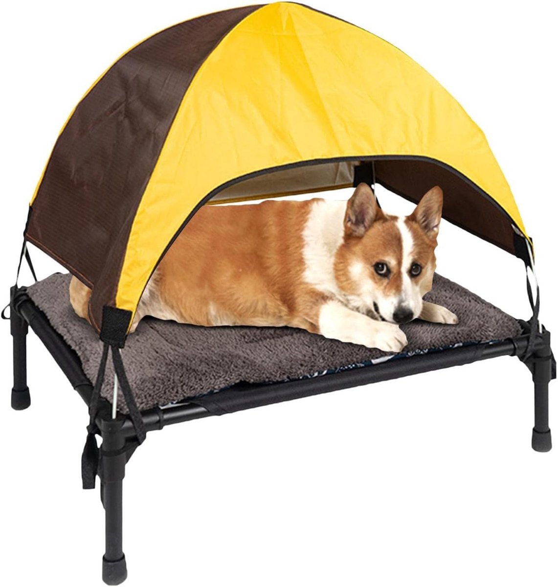 Verhoogd hondenbed - Huisdier tent - Kamperen en reizen - Afneembaar en draagbaar - 43 x 555 cm - Kleurblokken