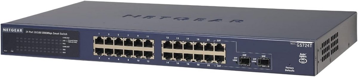 Netwerk Switch - Gigabit Ethernet - Netwerk Uitbreiding - Ventilatorloos Ontwerp - 24 Poorten - Zwart