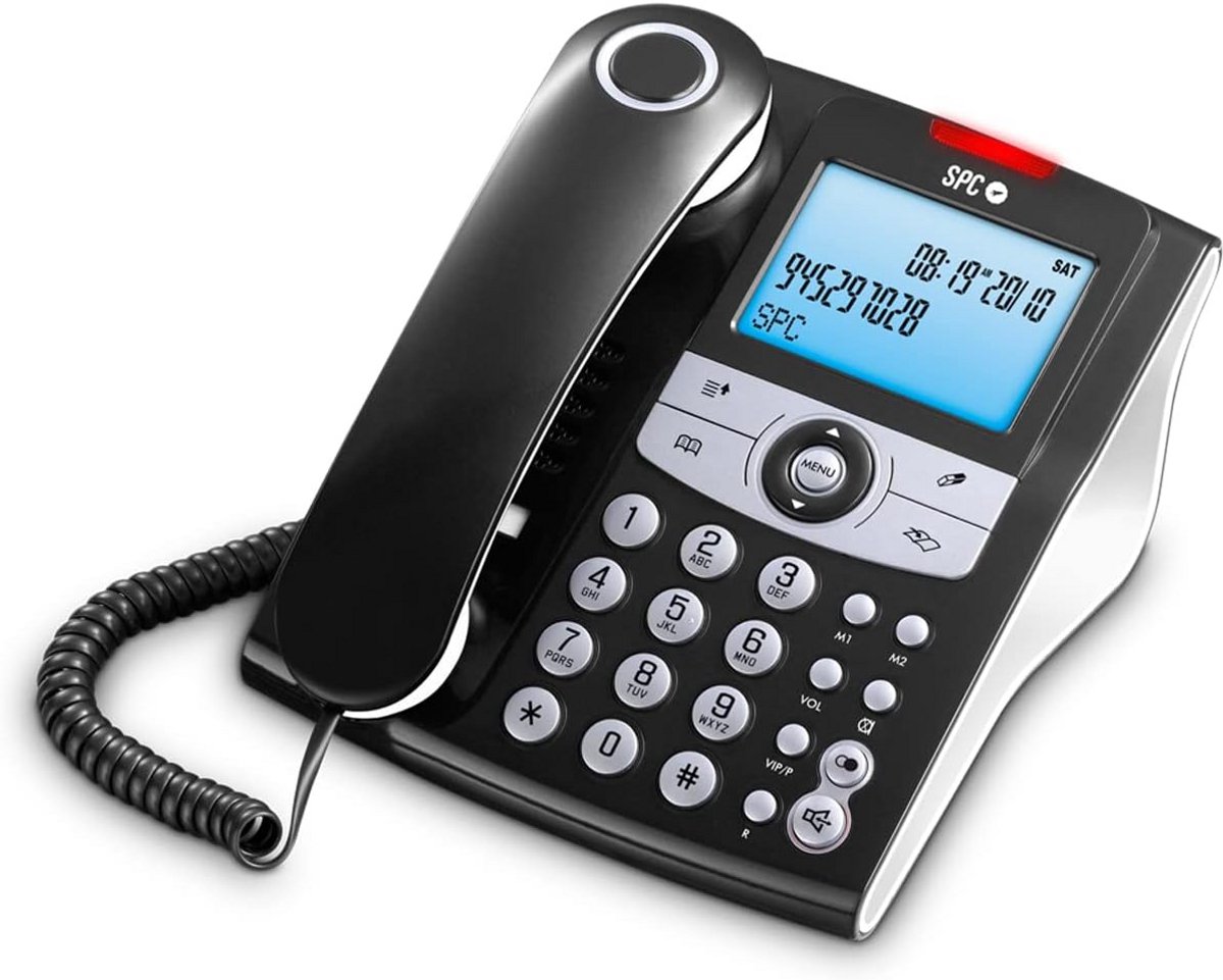 Vaste telefoon - Huis telefoon - Thuis bellen - Verlicht display - 101 contacten - Zwart