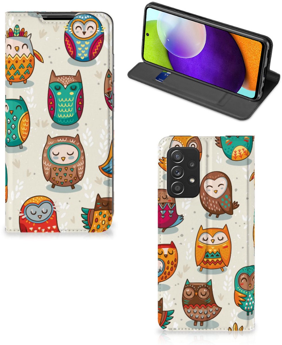 Samsung Galaxy A52 Hoesje maken Vrolijke Uilen