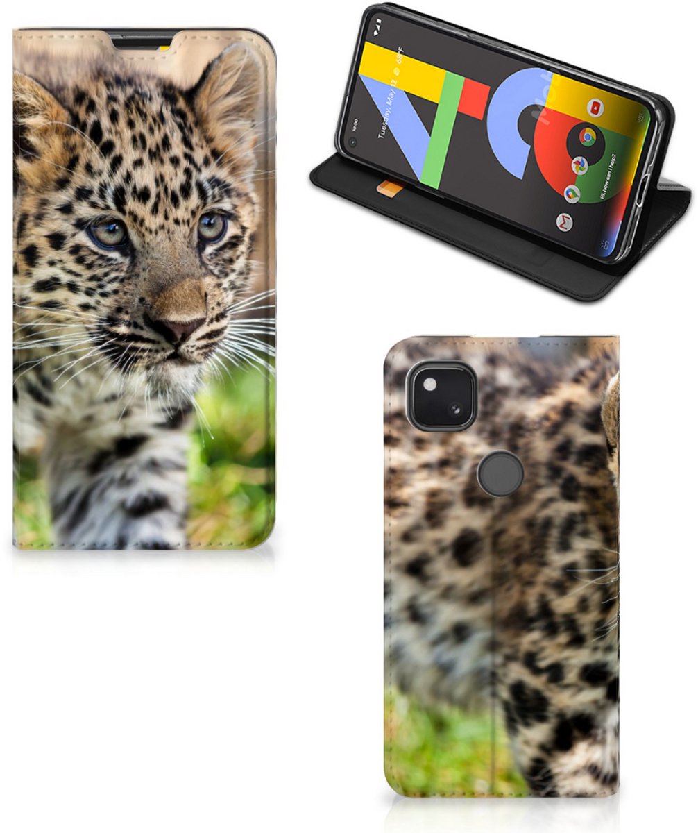 Google Pixel 4a Hoesje maken Baby Luipaard