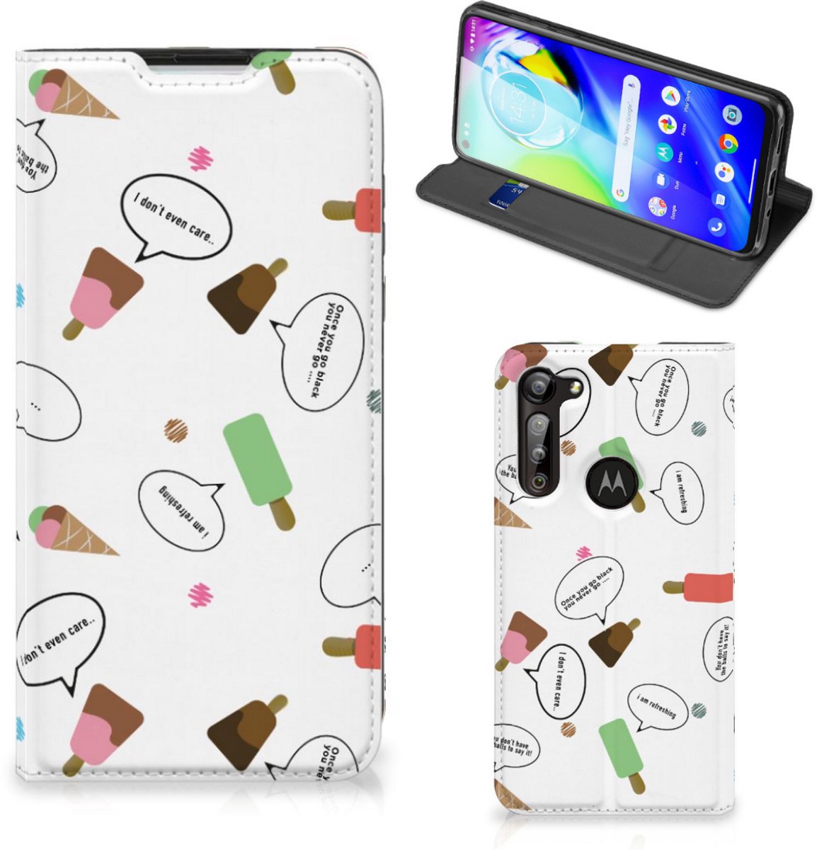 Motorola Moto G8 Power Flip Style Cover IJsjes