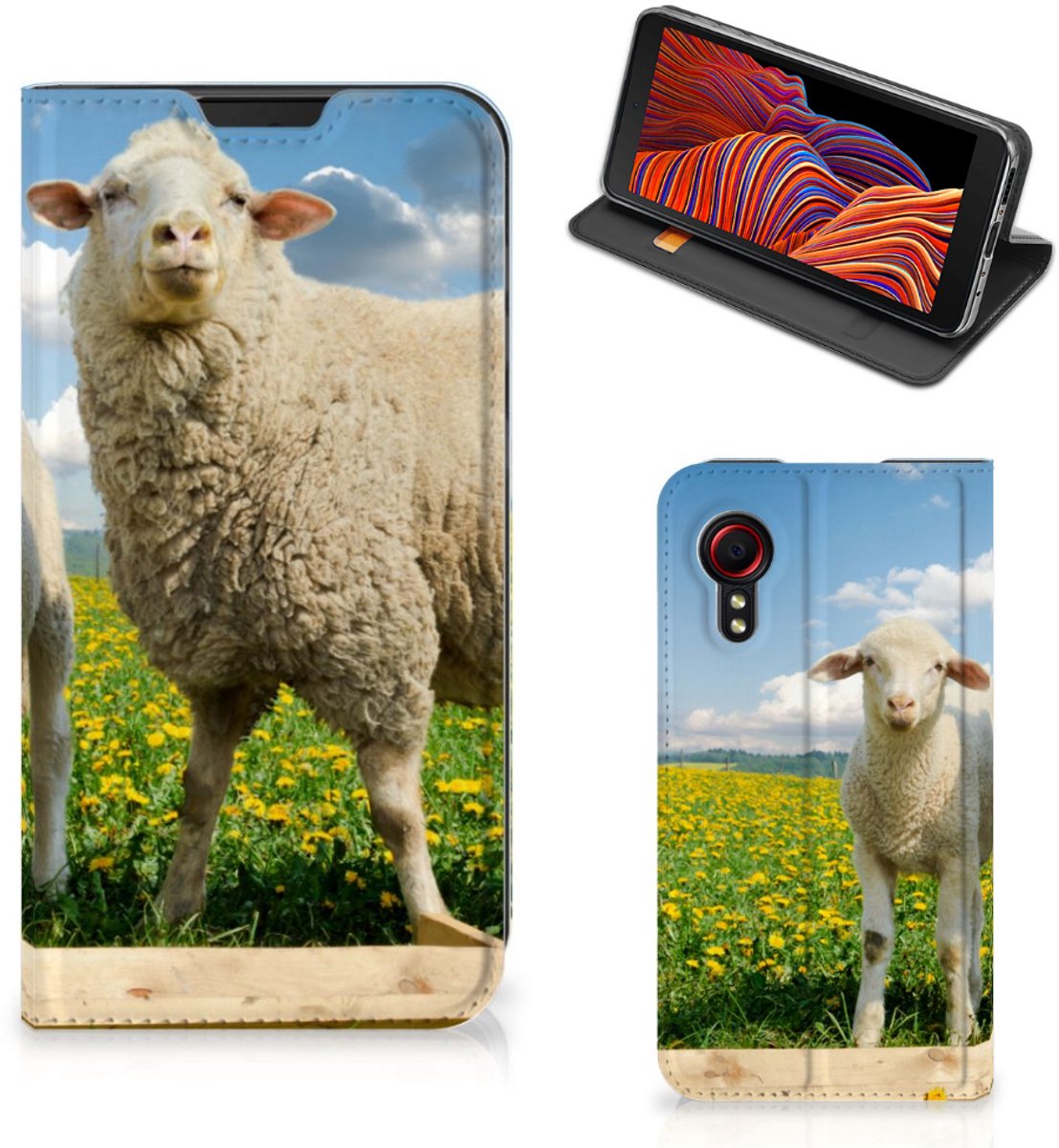 Samsung Galaxy Xcover 5 Hoesje maken Schaap en Lammetje