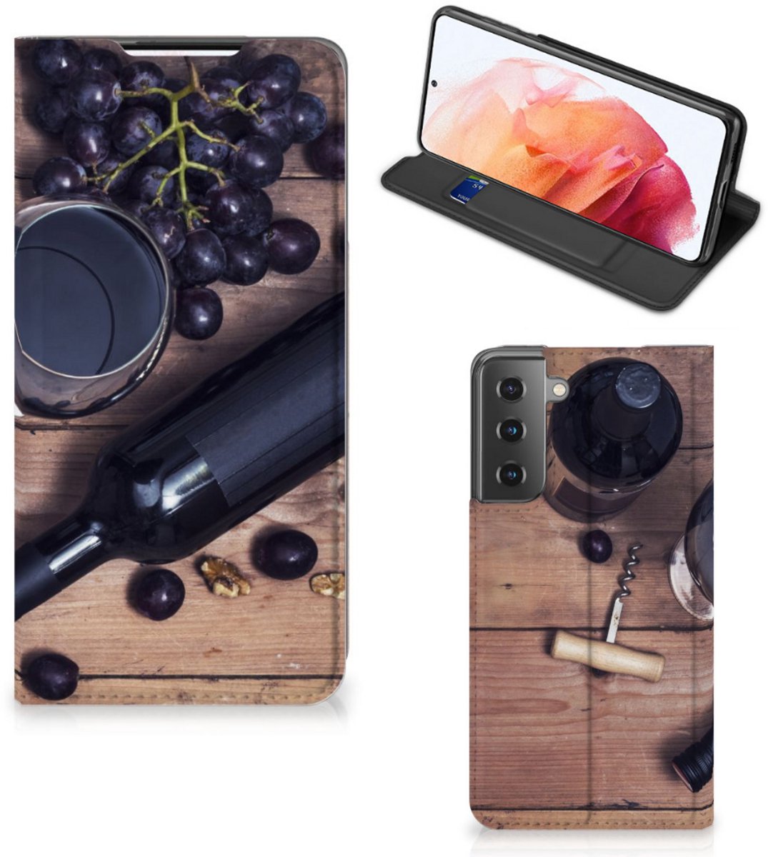 Book Case voor Samsung Galaxy S21 Flip Style Cover Wijn