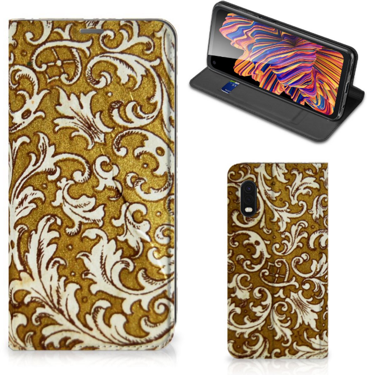 Telefoon Hoesje Samsung Xcover Pro Barok Goud
