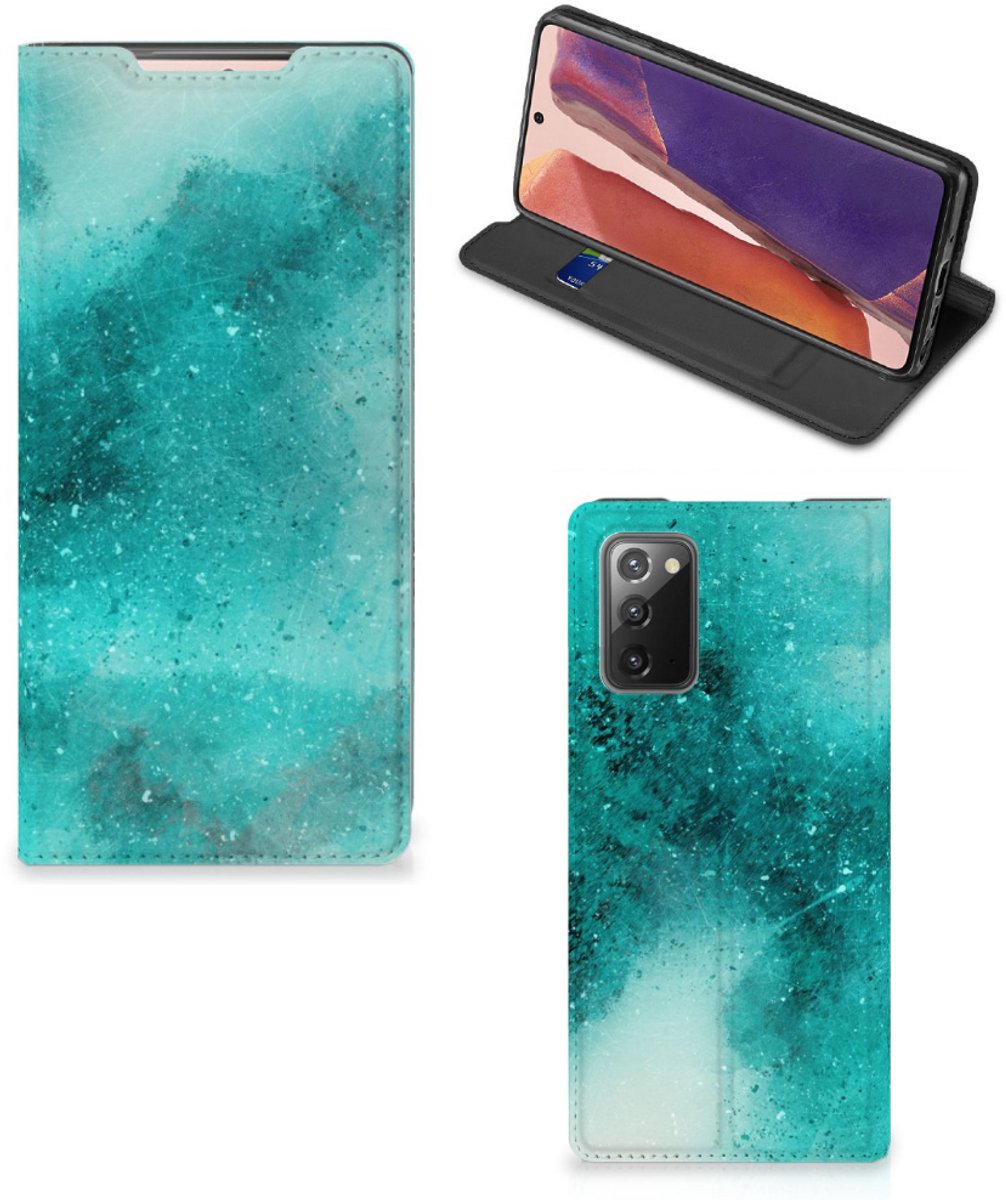 Bookcase Samsung Galaxy Note20 Painting Blue