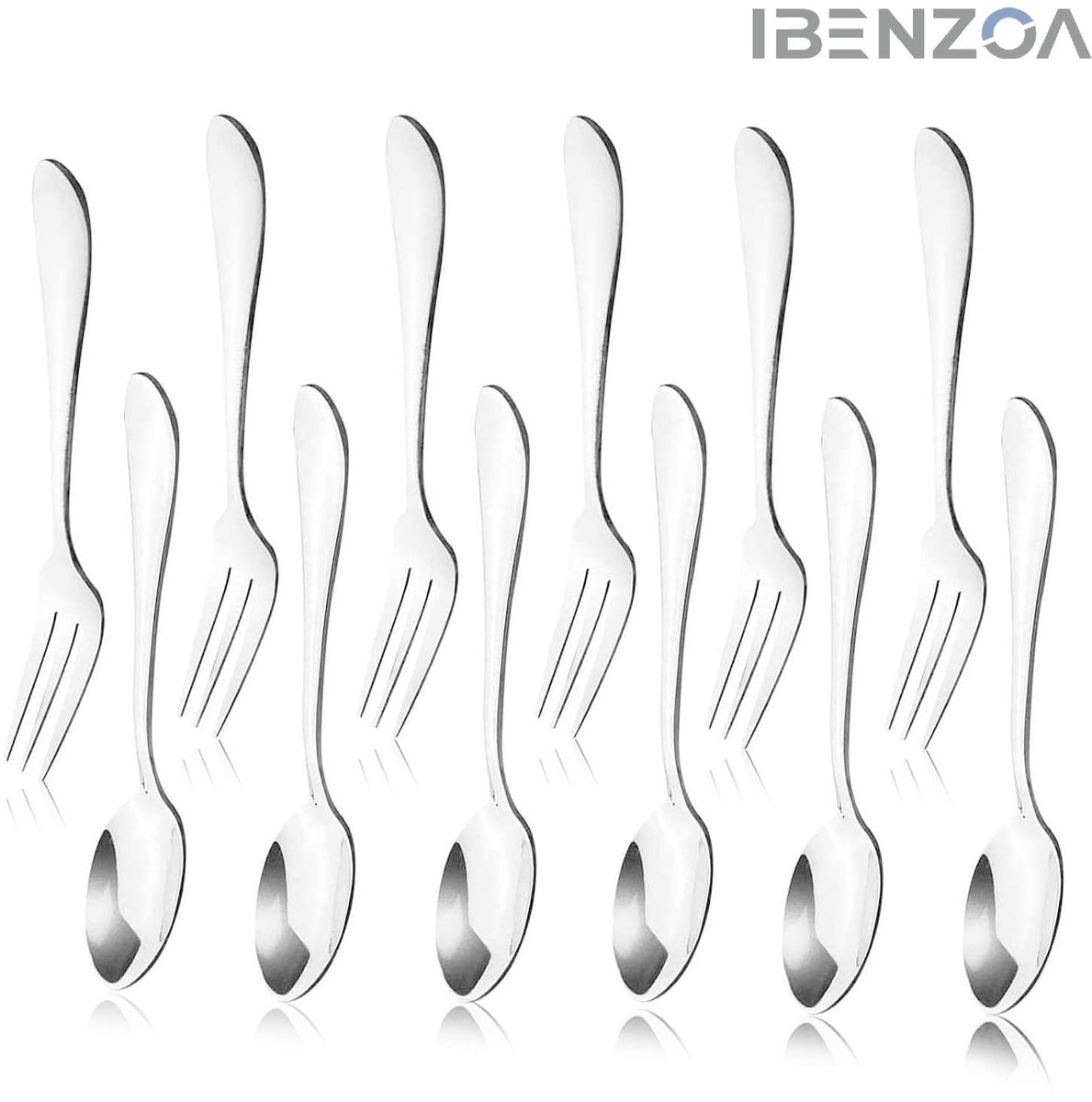 Thee-Dinerserver Set - RVS - 12 stuks - Zilver - 5 inch