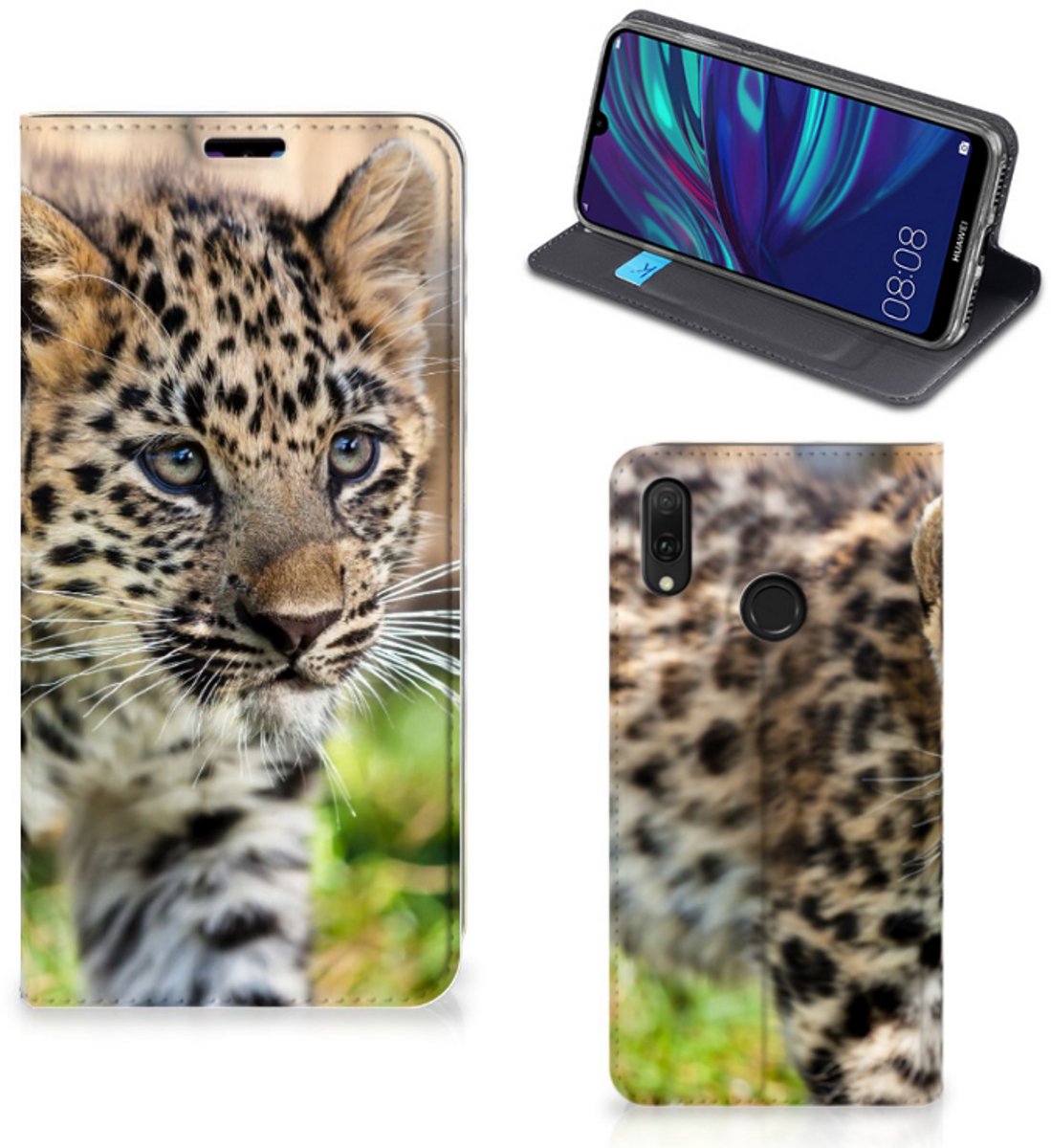Huawei Y7 hoesje Y7 Pro (2019) Hoesje maken Baby Luipaard