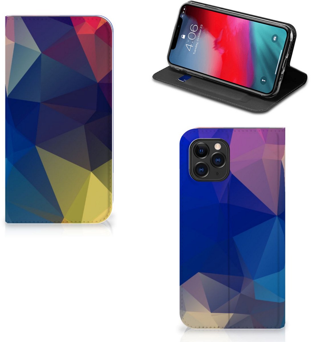 Standcase Hoesje voor Apple iPhone 11 Pro Stand Case Polygon Dark