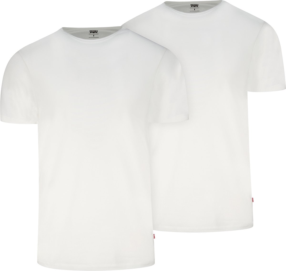 Levi’s T-shirt Solid Crew 2Pack – Heren Basic T-shirt Wit
