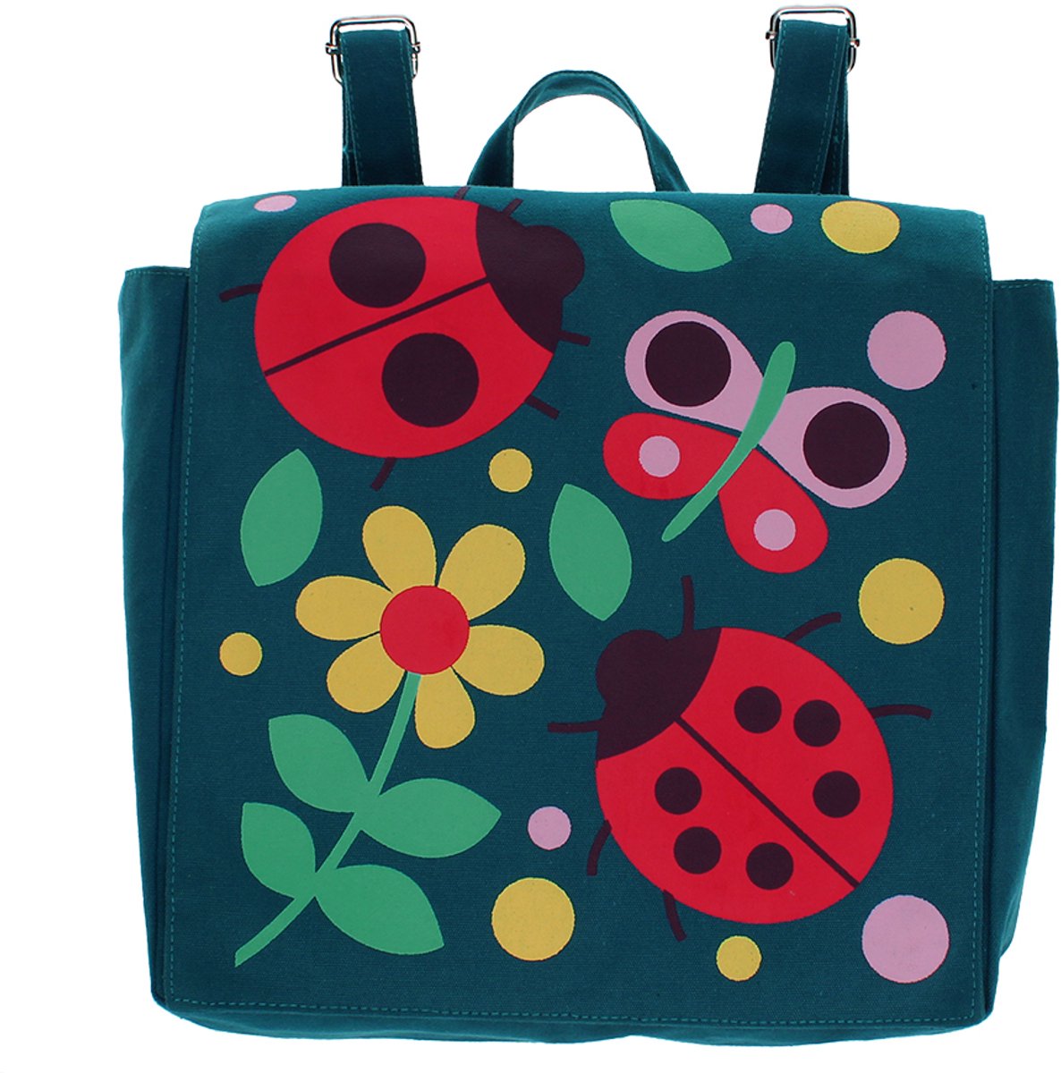 Rex London Mini Kinder Rugzak Ladybird – Canvas Rugtas voor Peuters – Lichtgewicht & Duurzaam – Ideaal voor School en Uitjes.