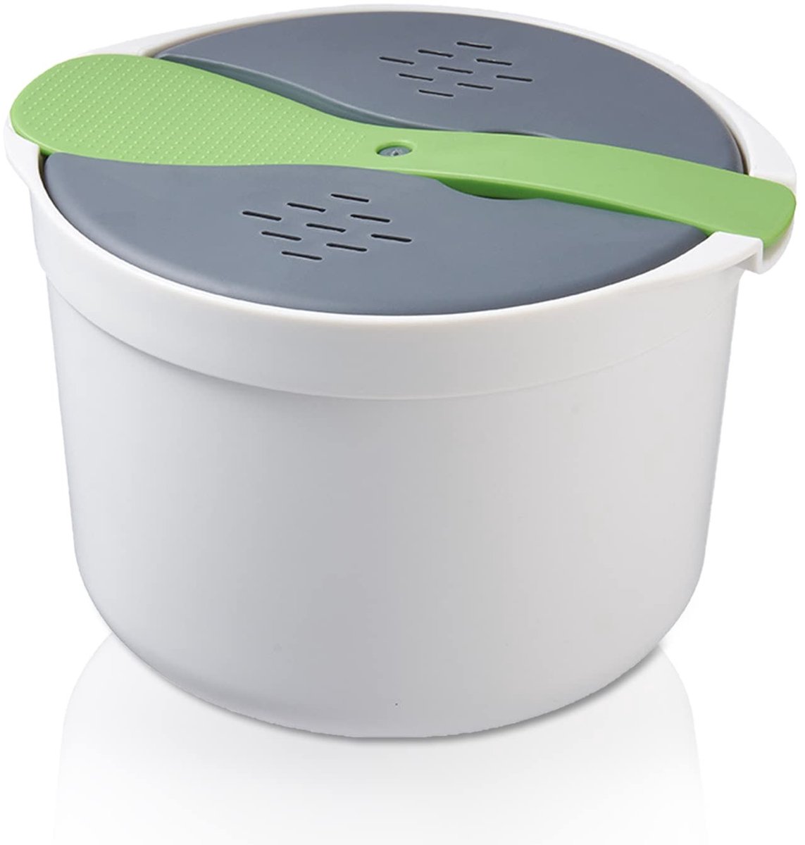 Allecto - Magnetron Rijstkoker - Gezonde Stoomkoker voor Rijst - 2 Liter - Voor 6 Kopjes Rijst - Ideaal voor Gezonde Maaltijden - Geschikt voor Thu...