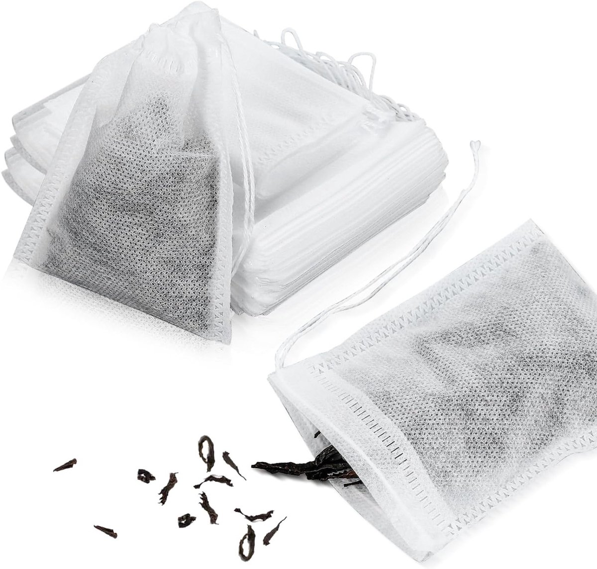 30 Stuks Kruidenzakjes voor Koken, Herbruikbare Muslin Zakjes voor Thee, Specerijen en Soepen - 10 x 7.5 cm