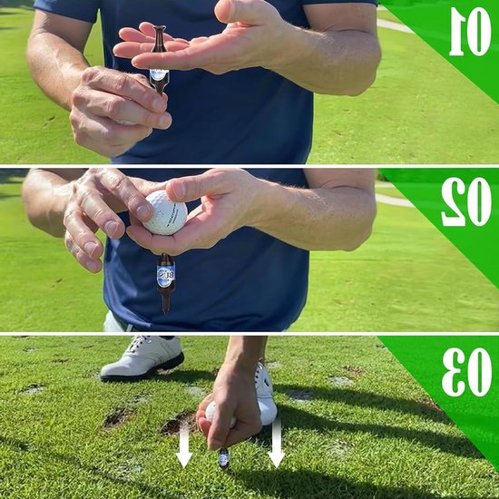6 Stuks Golf Tees in Bierflesvorm, Grappige en Duurzame Plastic Golf Tees voor Mannen en Golfers, 9 cm Hoog, Perfect voor Vaderdag en Golfuitjes van Merkloos — afbeelding 3