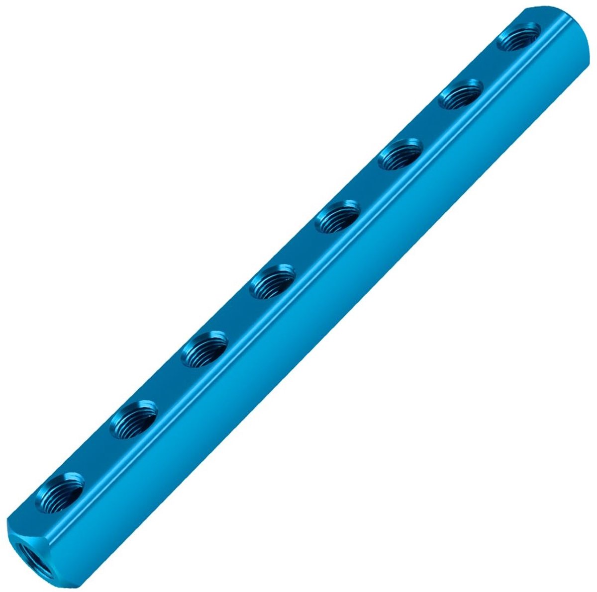 Golden crown - Pneumatische manifold - 8 Way 11 Port - Aluminium - Luchtverbinding - Industrieel gebruik - Corrosiebestendig - Geschikt voor air cylinders