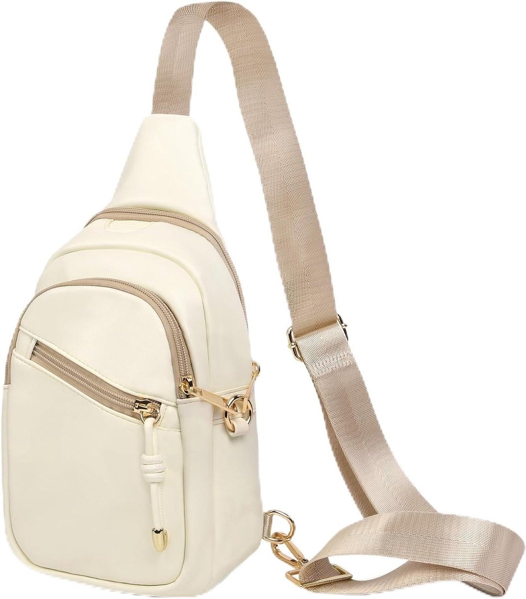 Dames Crossbody Tas, Anti-Diefstal Schoudertas voor Telefoon, Verstelbare Sling Bag met Meerdere Vakken voor Reizen en Winkelen