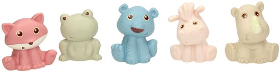 Lobbes badspeelgoed Baddieren Familie Pastel 9-delig veilig babybad. van Lobbes — afbeelding 4
