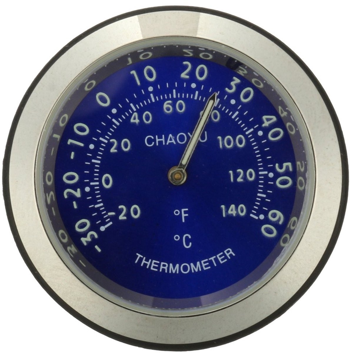 JHUBERS- Thermometer Waterproof - Thermometer Motorrijders - Thermometer Dial - Thermometer Temperatuur - Thermometer 37.5 mm - Schokbestendig - Motorcycle Thermometer