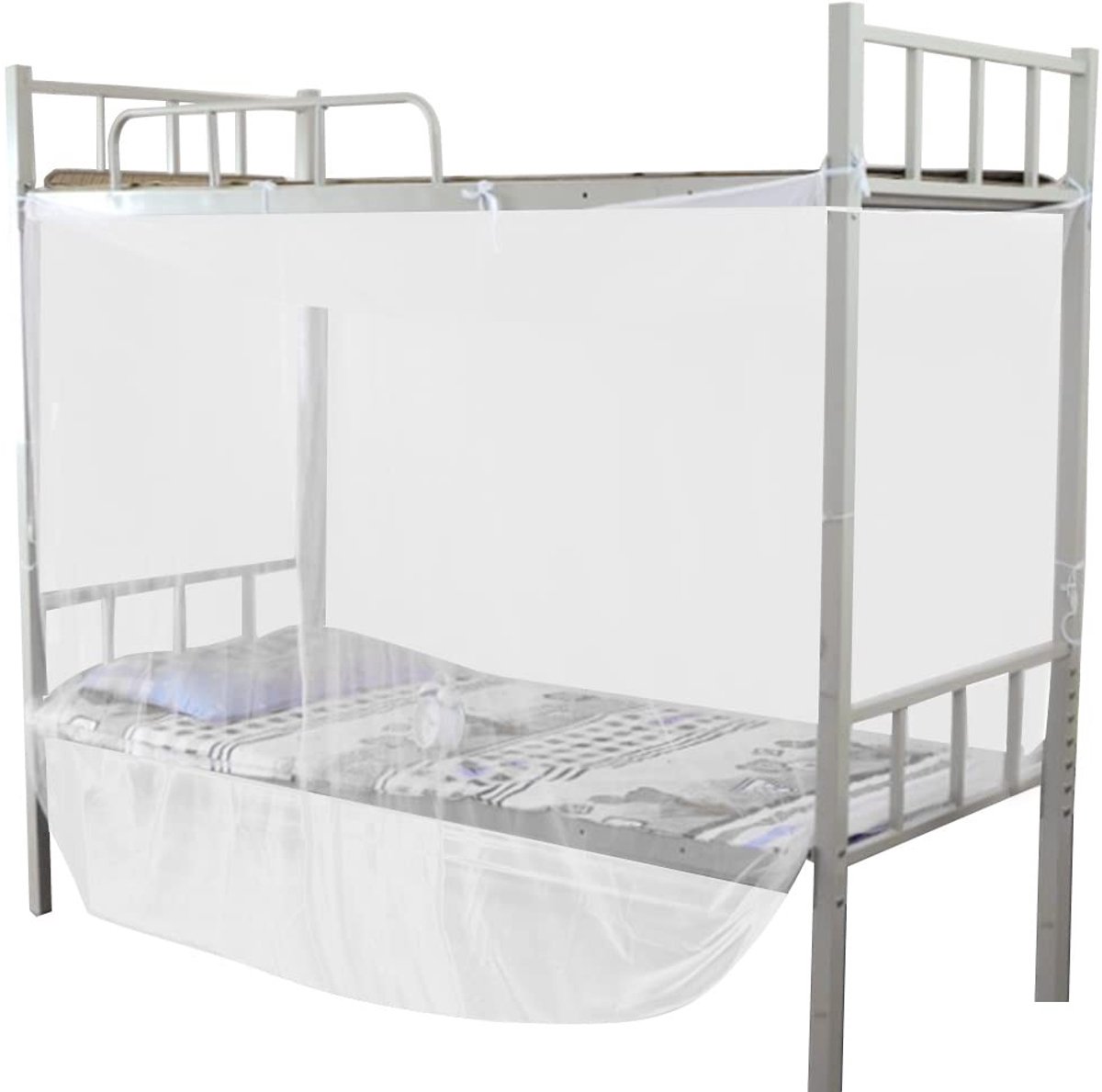 JHUBERS- Bedluifelgordijnen Polyester - Muggenbescherming - Opvouwbaar - Eenvoudig te monteren - Geschikt voor stapelbed - Afmetingen 90 x 190 x 150 cm - Klamboe