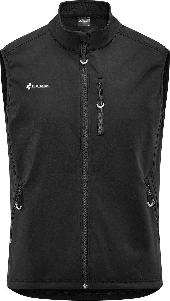 CUBE Fietsvest Softshell gilet Zwart