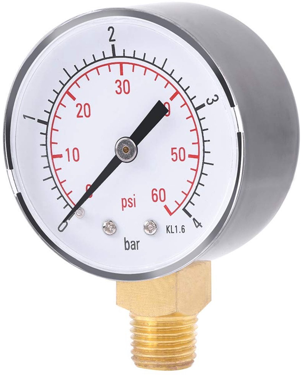 Dailygoods- Drukmeter Dubbele Schaal - Drukmeter voor Water/Olie