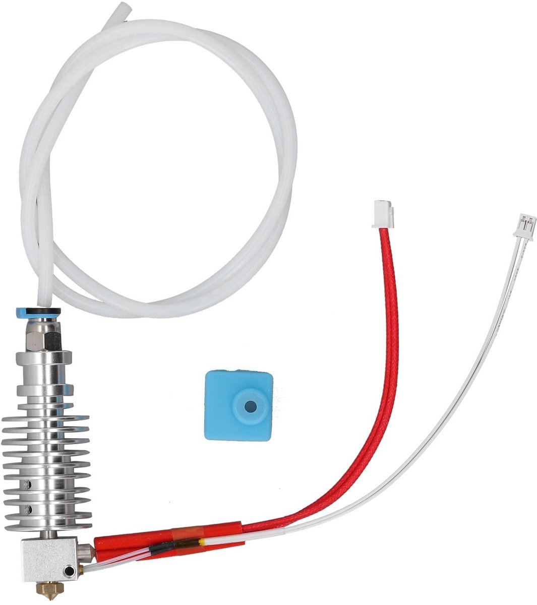 Dailygoods- Hotend Vervangingsset - 3D-Printer Kit - 0,4 Mm Messing Mondstuk - Siliconen Hoes - Metaal - Klaar voor Gebruik