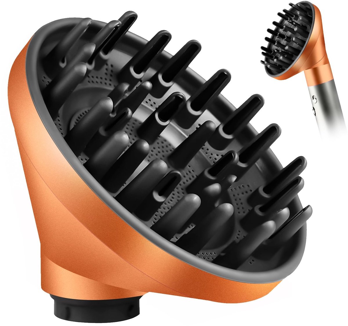 Dailygoods - Diffuser-opzetstuk - Airwrap Styler - Verbeterde styling - Goud - Haardroger converteren - Geschikt voor HS05 HS03 HS01 - 15 x 15 x 15 cm