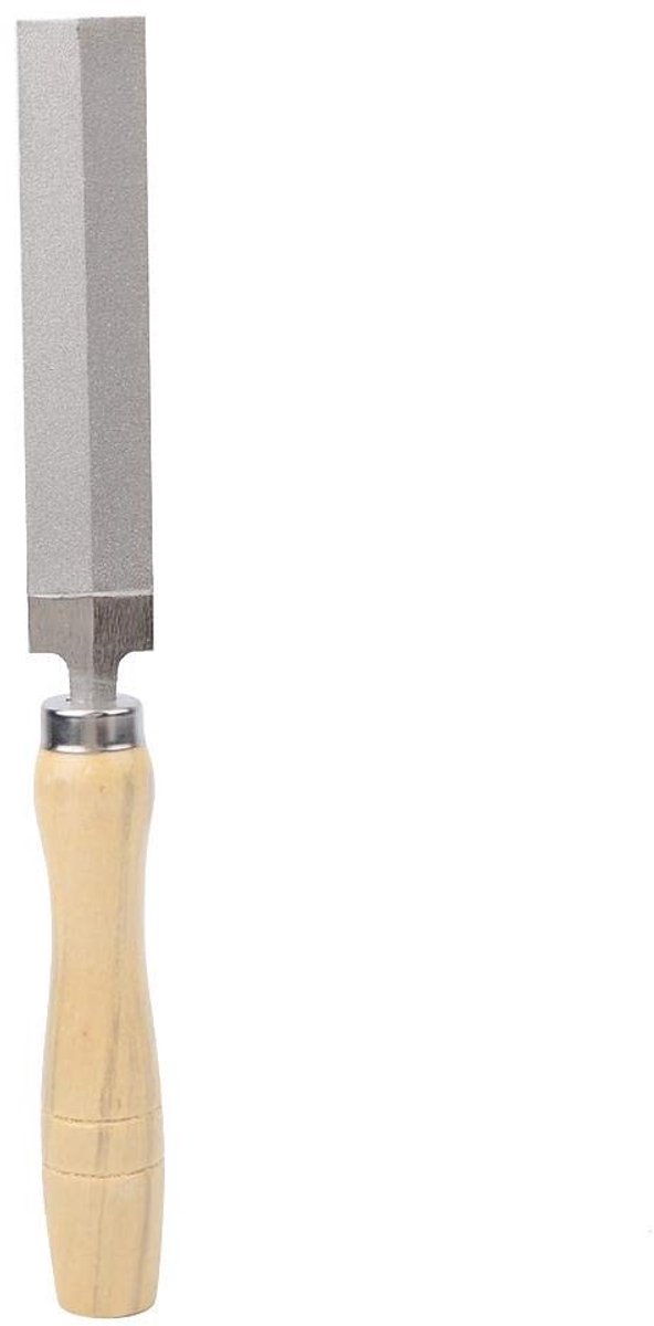 Dailygoods- Ruitvijl Diamant 125 mm - Houten Handvat - Tuingereedschap - Geschikt voor Glas/Keramiek - Polijsten/Bewerken - Premium Kwaliteit - Vijl