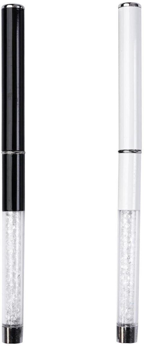 Dailygoods- Nagel Art Penseel Set - 2 Stuks - Flexibele Haren - Strass Handvat - Ombre Penseel - Schilderen en Tekenen - Comfortabele Grip - Nagelborstel