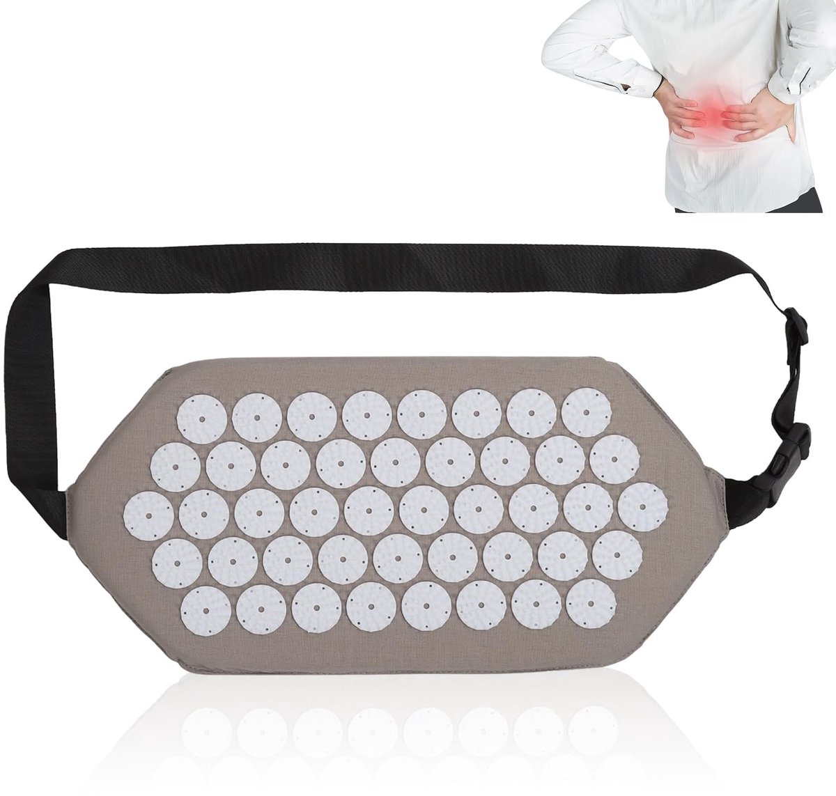 Dailygoods- Acupressuurriem - Stressvermindering - Ontspanningseffect - Rug/nekmassage - Praktisch gebruik - Meerdere acupunctuurpunten - Acupunctuurmat