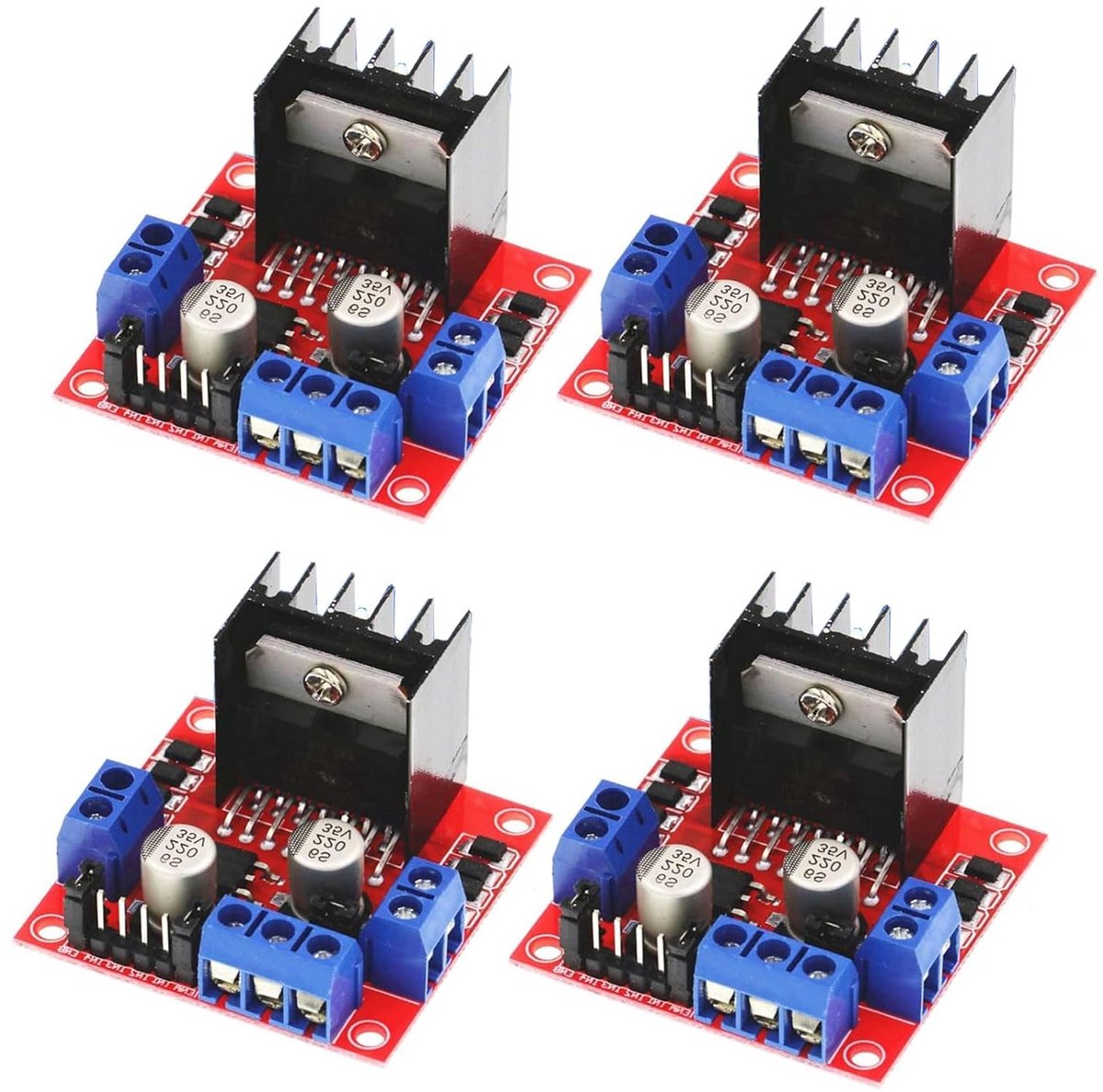 4-delige Motor Driver Controller Board Module met Dual H Bridge voor DC en Stepper Motoren voor Arduino