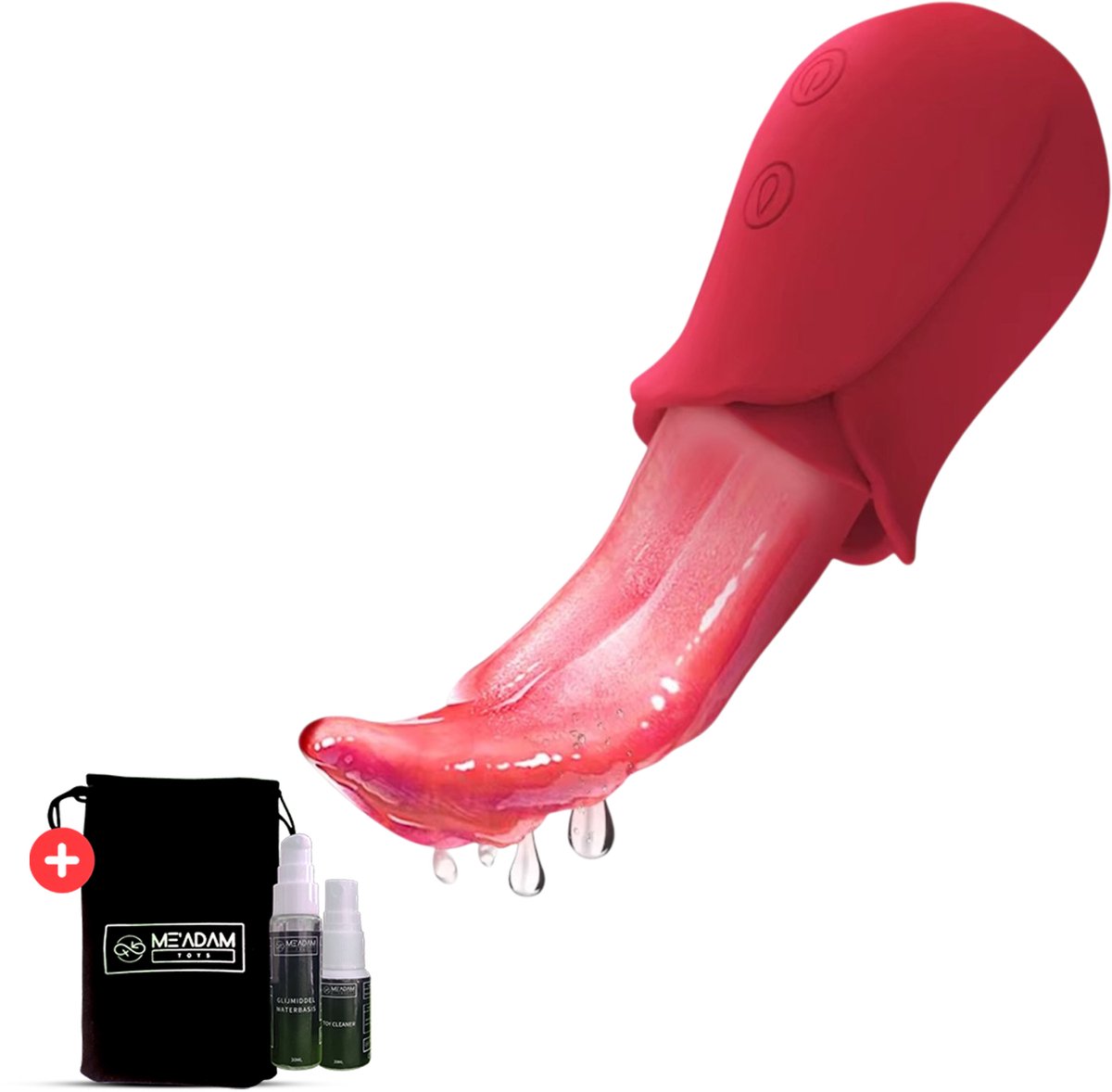 ME'ADAM - Tong Vibrator voor Vrouwen – Clitoris Stimulator met Lick-Beweging – 10 Standen – Siliconen – Oplaadbaar & Waterbestendig - Sextoys voor vrouwen