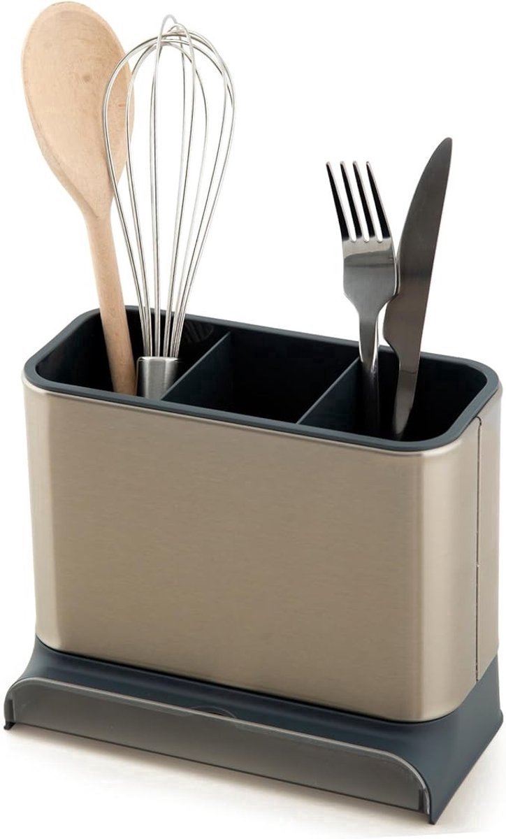 Gootsteenorganizer met Lekbak en Antislip - Bestekhouder voor Keuken