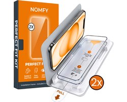 Screenprotector - Geschikt voor Apple iPhone 15 - 2 Stuks - Met Installatietray - Perfect Fit Kit - Beschermglas - Gehard Glas - Simpel Aanbrengen - Tempered Glass - Screen Protector - Case Friendly