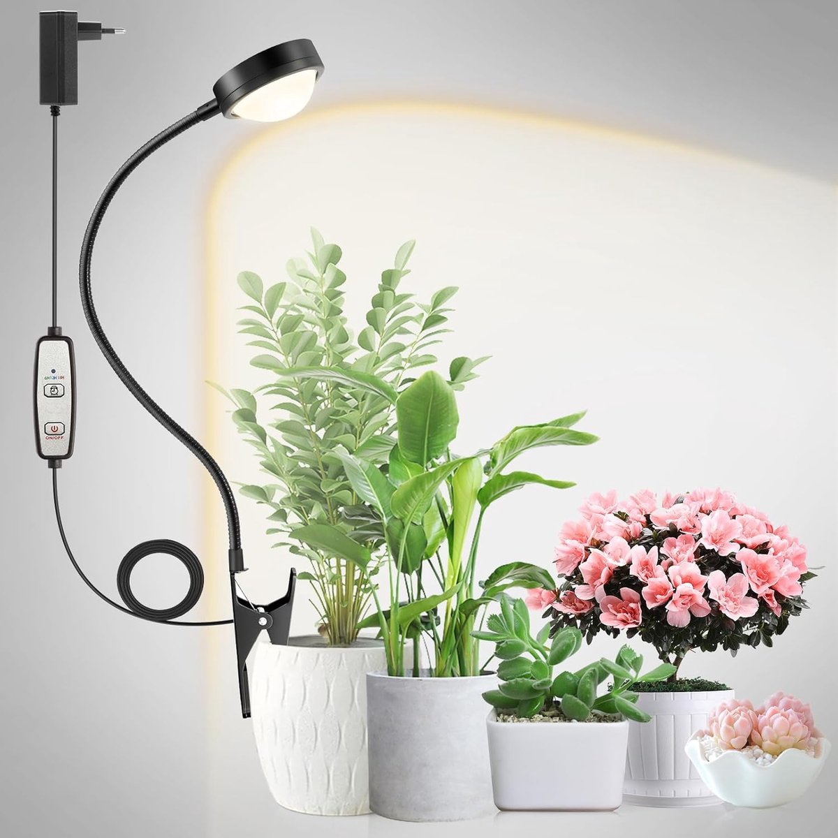 Plantenlamp LED - Groeilamp Full Spectrum - Planten Binnen Kweken - Met Optische Lens - 6/12/18H Timer - Warm Wit