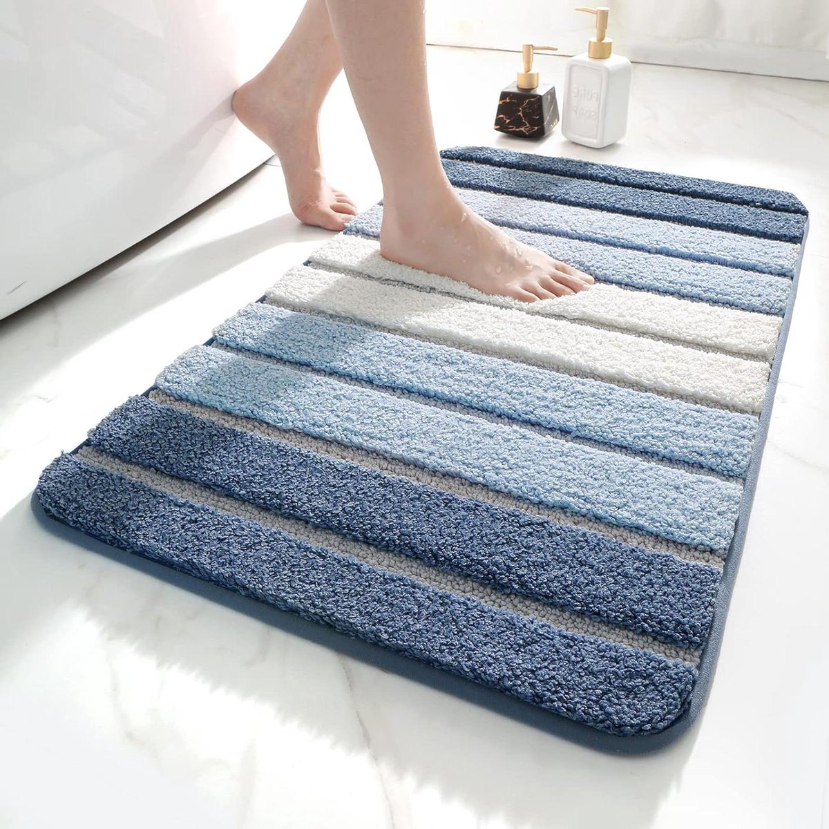 Badmat - Vloerkleed - Badkamer Comfort - Extra Zacht - 40x60cm - Blauw