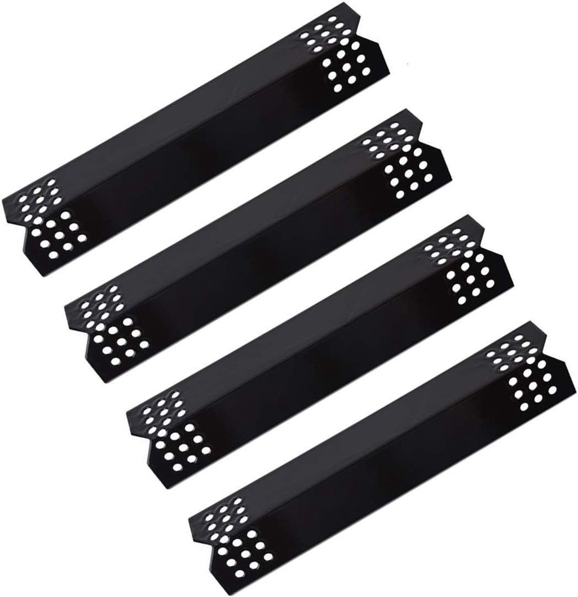Porseleinen hitteplaat set van 4 stuks, hittebescherming, branderafdekking en smaakbar voor diverse barbecues en grillmodellen