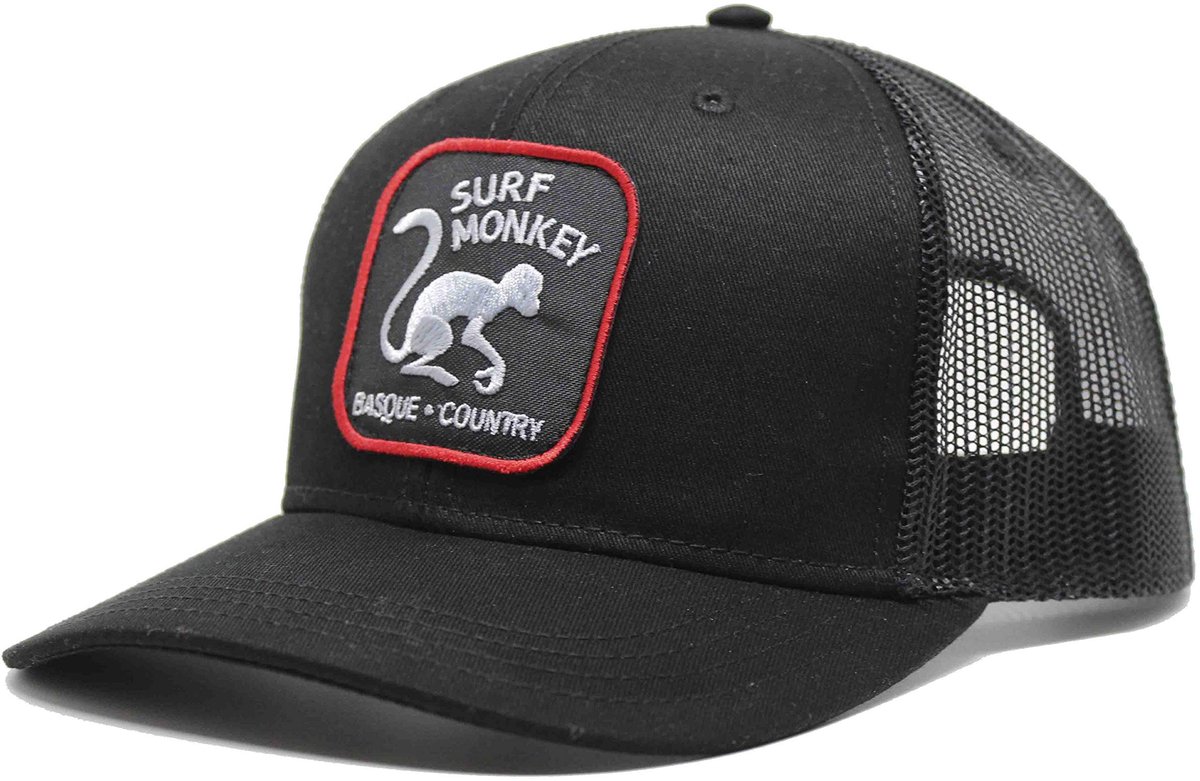 Surf Monkey - Trucker Cap - 6 Panel - One Size - Snapback - Zwart