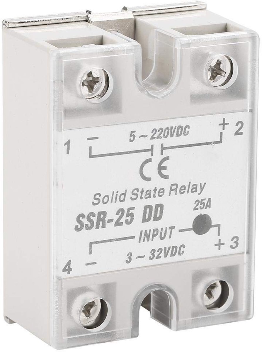 Store_7 - 25A Relay Module - DC-DC Semiconductor Relay - Automatisering - 3V-32V DC Control - Geschikt voor petrochemie, voedselmachine