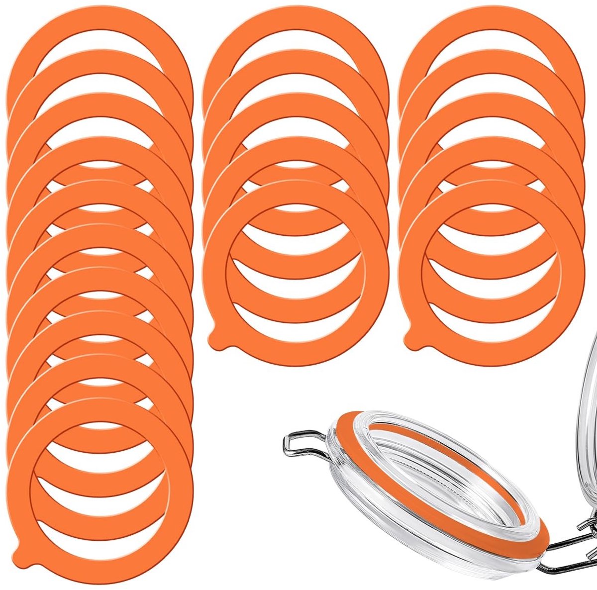 MTTProducts - Silicone Seals - Rubberringen voor Jars - Voedselveilig - 93 X 67mm - Sealing Rings voor Luchtdicht Bewaren - Geschikt voor Diverse Voeding