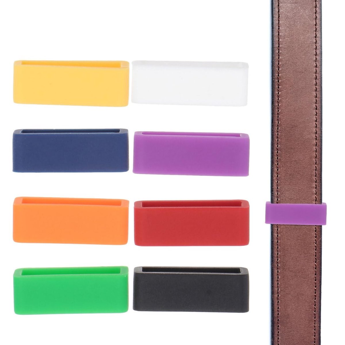 MTTProducts - Watch Strap Loop - Silicone Horlogeband - 8 Stuks - 12 mm - Vervangingen voor Horlogeband - Diverse Kleuren - Geschikt voor Elke Horloge