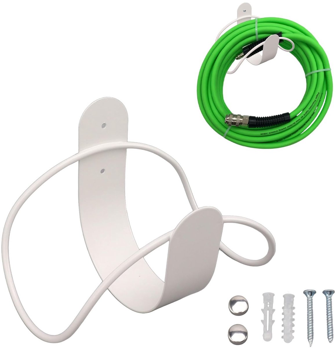 MTTProducts - Tuinslanghouder - Wandhouder - Maximaal 5 kg - Zwart - Tuinslanghouder - Geschikt voor 30 m slang - Wandmontage