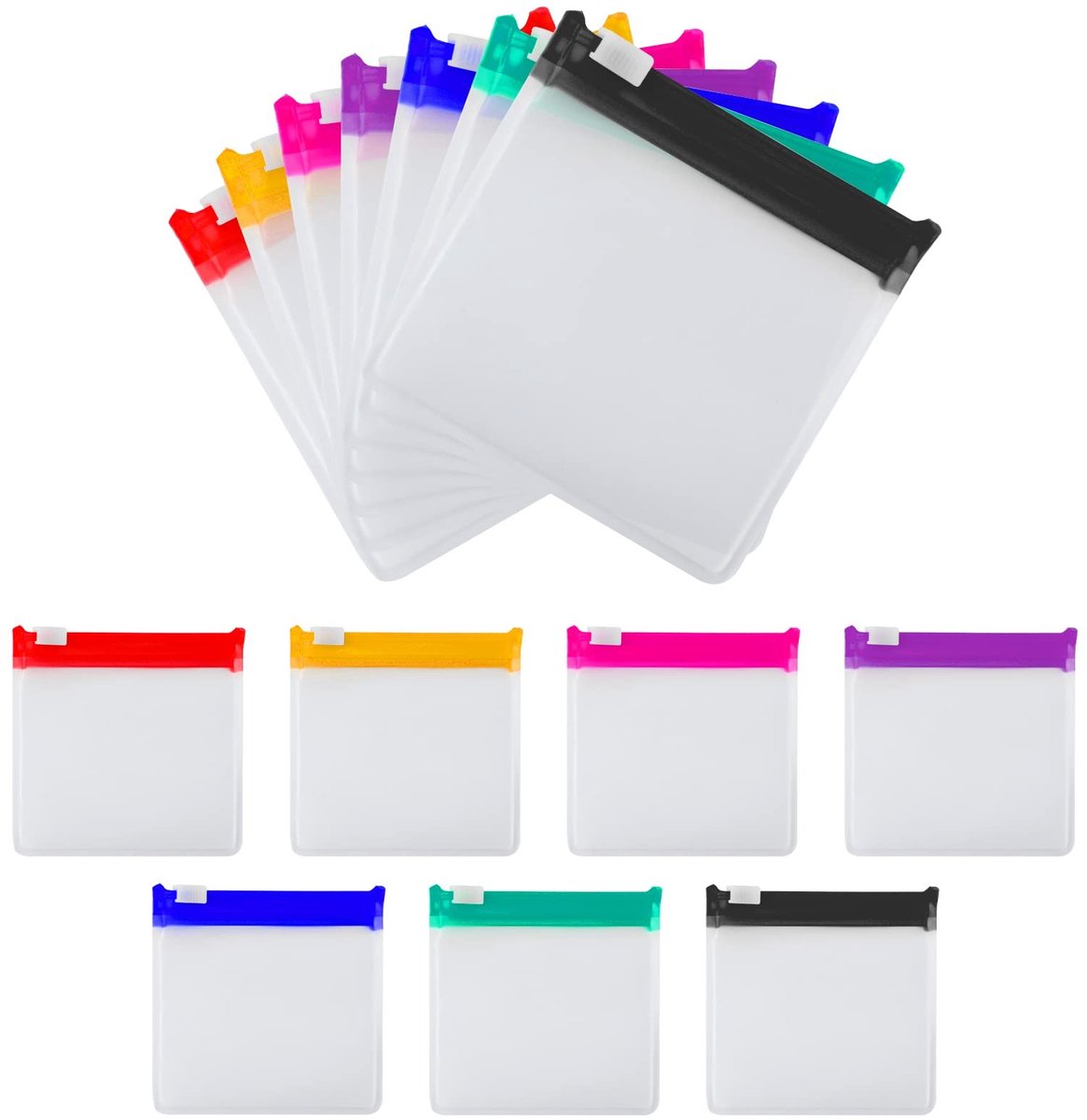 MTTProducts - Pill Pouches - Medicijn Organizer - Reusable Zipper Pouches - 7.5x7.5cm - Klein en Handig - 70 Stuks - Geschikt voor Reizen en Thuis - 7 ...