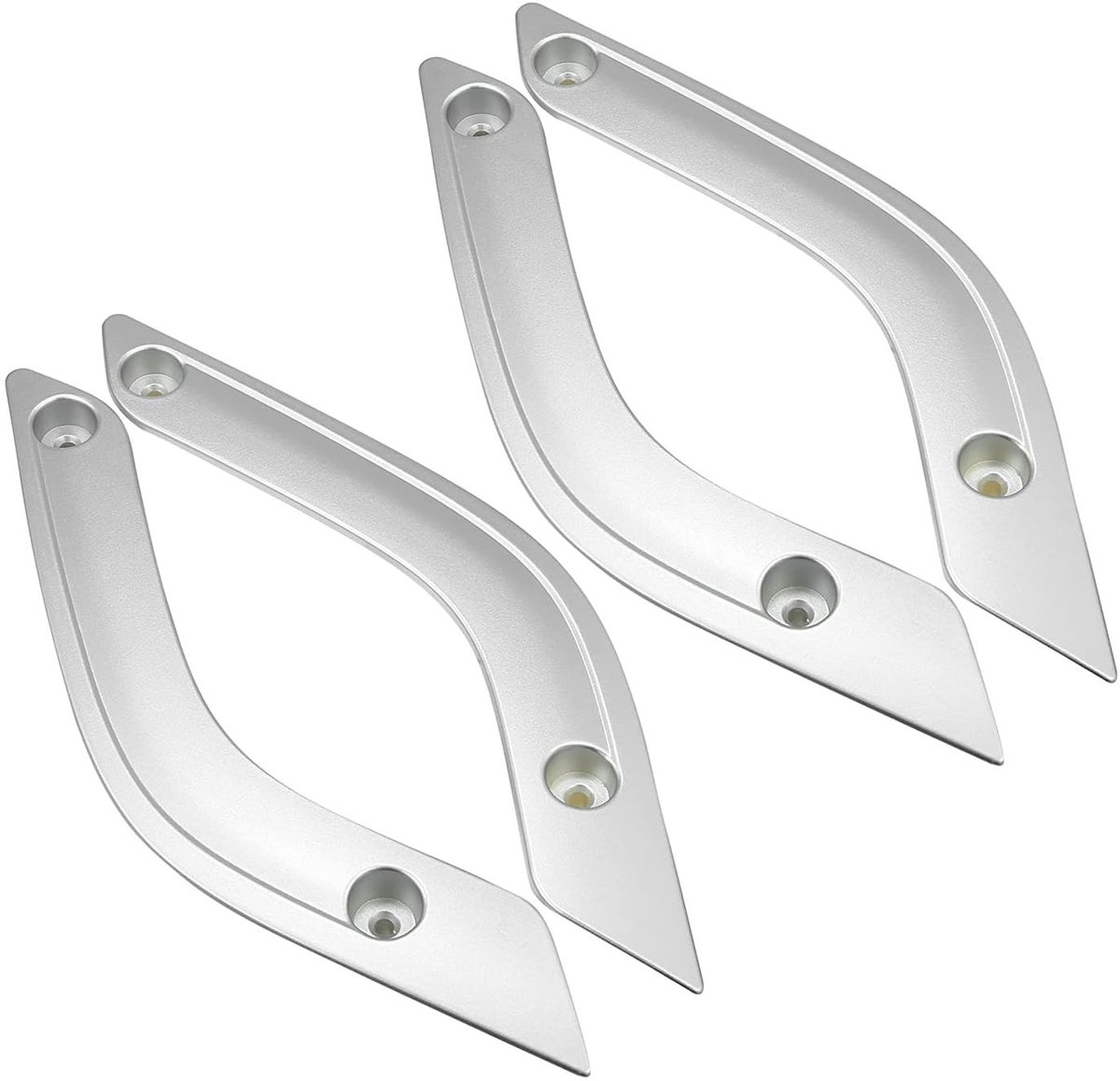 Allecto - Zilveren Auto Interieur Deurklink Cover Trim - Duurzaam en antiroest - Zilver - Vervangingsset 4 stuks - Geschikt voor Jeep Wrangler JK 2...