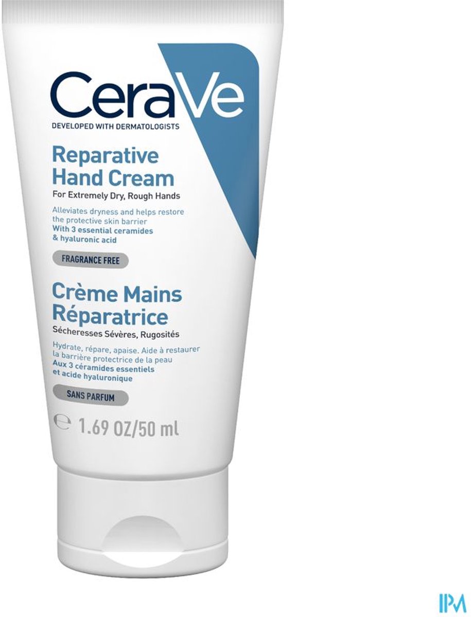 CeraVe Herstellende Handcrème - tegen Droge en Ruwe Handen - 50ml