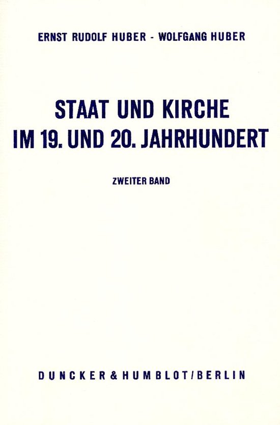 Staat und Kirche im 19. und 20. Jahrhundert II - cover