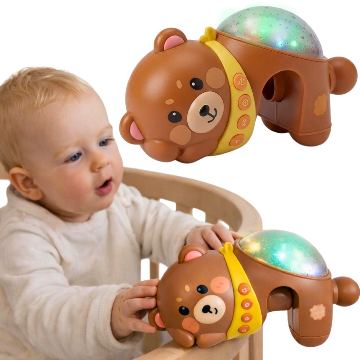 Woopie Baby Star Projector Teddybeer Nachtlampje voor kinderen - UNI