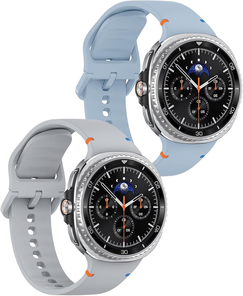 Sportieve Siliconen Horlogeband voor Galaxy Watch 8 en Classic 46mm - Maat L, Duurzaam en Comfortabel