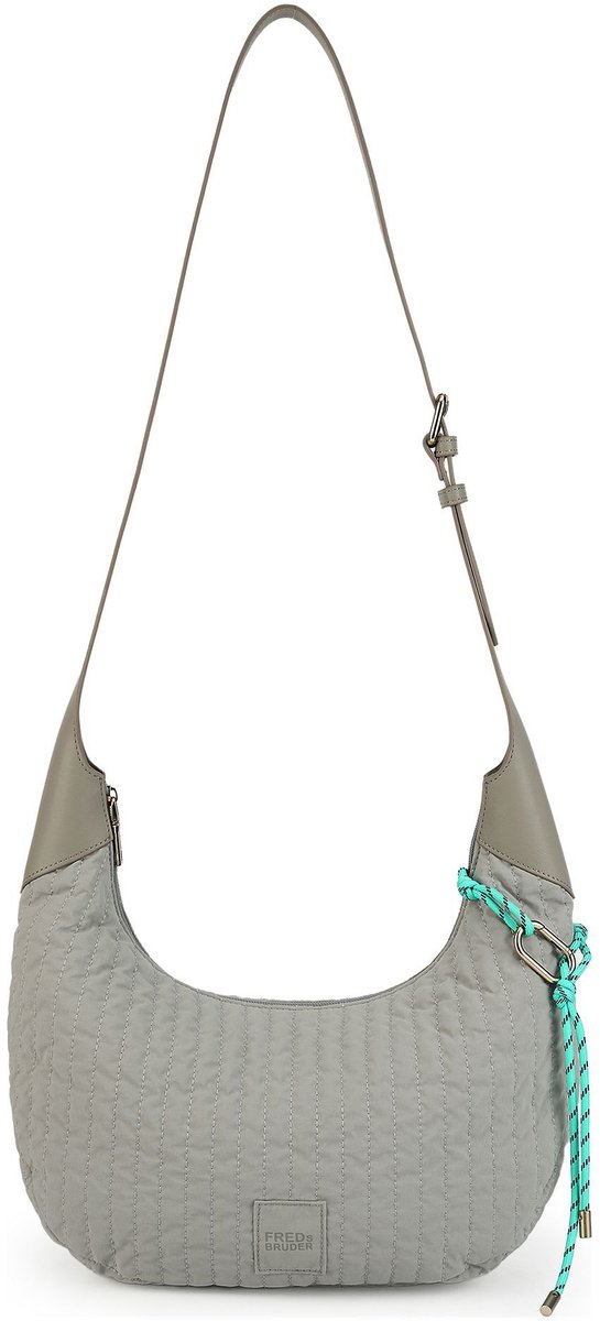 FREDsBRUDER schoudertas Just Flow Collection Round Hobo Bag Light Grey grijs