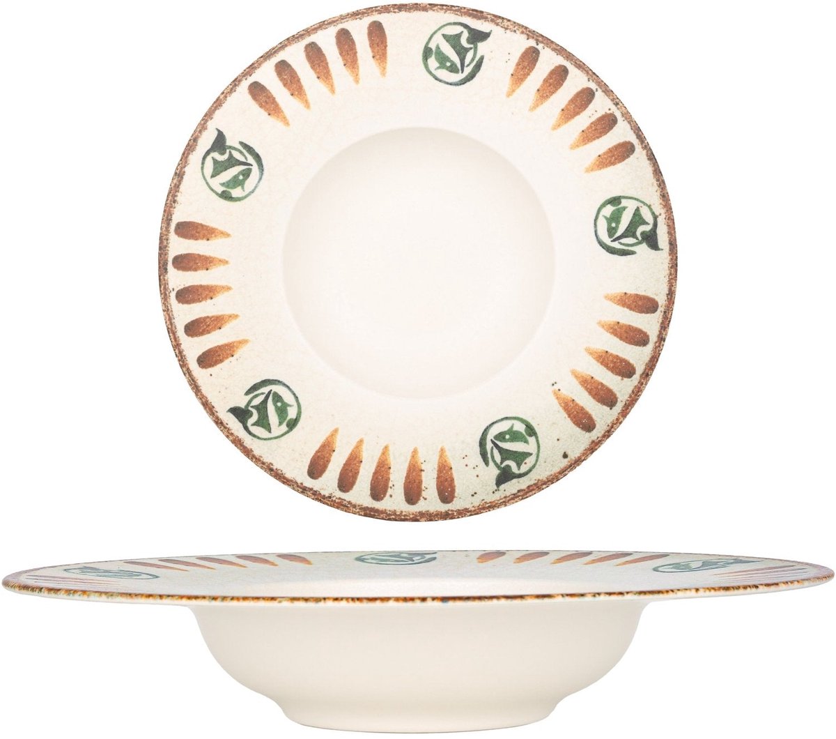 Kütahya Porselen Pastabord - Storia - Porselein - 27 cm (400cc) - set van 2